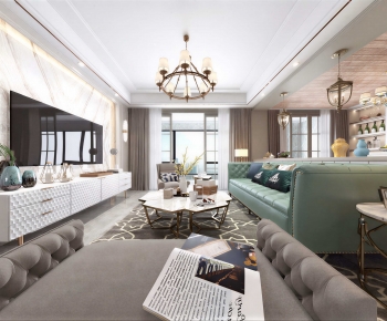 American Style A Living Room-ID:575624947