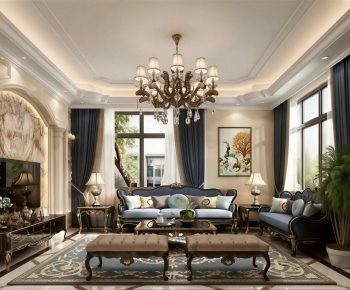 European Style A Living Room-ID:146603117
