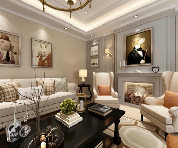 American Style A Living Room-ID:772008907