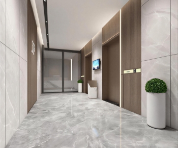 Modern Office Elevator Hall-ID:797945988