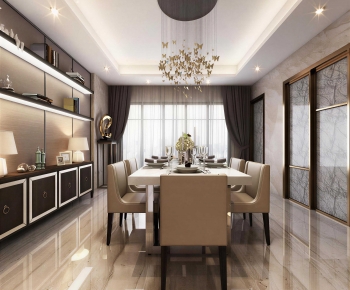 Simple European Style Dining Room-ID:466881998