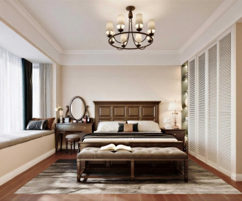 American Style Bedroom-ID:436425922