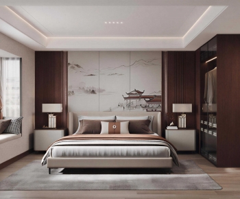 New Chinese Style Bedroom-ID:236666927