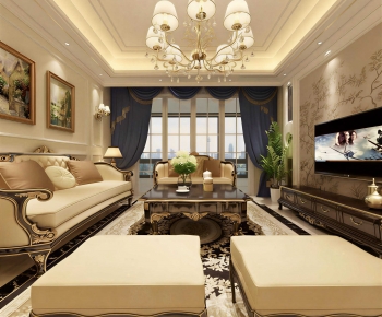 European Style A Living Room-ID:414252046