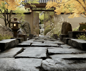 Japanese Style Courtyard/landscape-ID:592620466