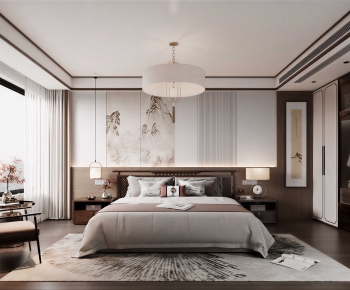 New Chinese Style Bedroom-ID:768625023
