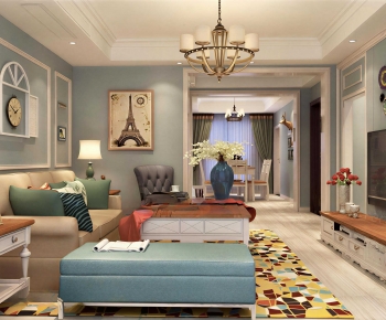 American Style A Living Room-ID:373990515