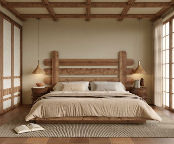 Wabi-sabi Style Bedroom-ID:109620133