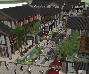 New Chinese Style Commercial Street-ID:387871988