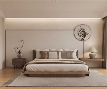 Wabi-sabi Style Bedroom-ID:680746081