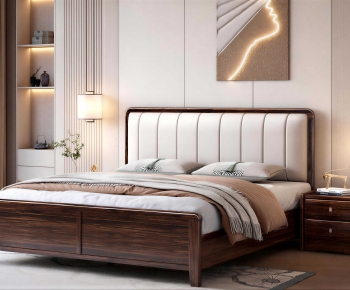 New Chinese Style Double Bed-ID:390650994
