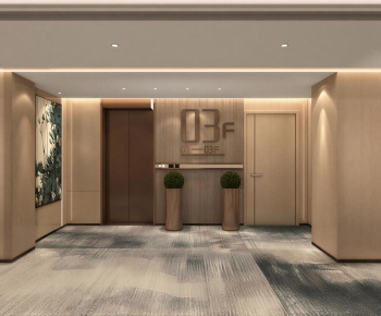 Modern Corridor Elevator Hall-ID:550075055