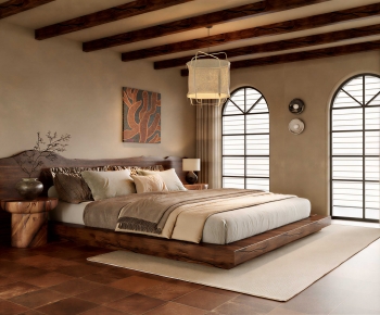 Wabi-sabi Style Bedroom-ID:606864933