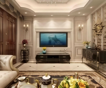 European Style A Living Room-ID:401083958