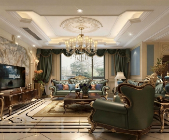 French Style A Living Room-ID:659158956