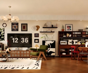 Retro Style A Living Room-ID:776952039