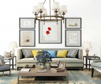 American Style Sofa Combination-ID:369945054