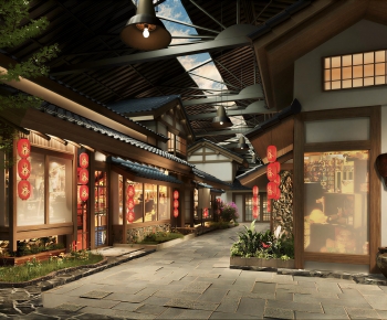 New Chinese Style Commercial Street-ID:598329079