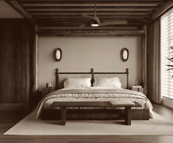 Wabi-sabi Style Bedroom-ID:153995041