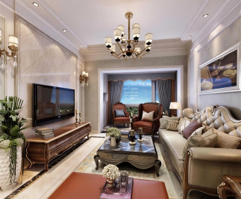 European Style A Living Room-ID:493335963