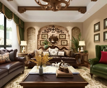 European Style A Living Room-ID:649472956