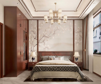 New Chinese Style Bedroom-ID:253926994