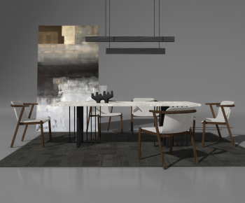 Modern Dining Table And Chairs-ID:524244071