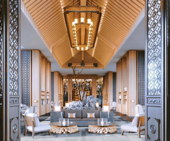 New Chinese Style Lobby Hall-ID:101639997