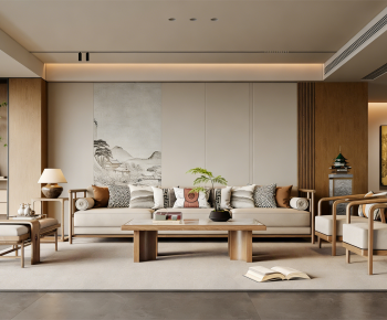 New Chinese Style A Living Room-ID:364536051