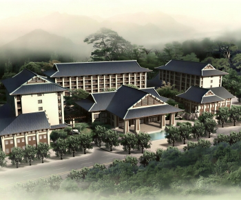 New Chinese Style Architectural Bird's-eye View Planning-ID:230812075