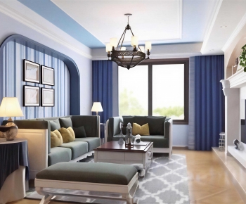 Mediterranean Style A Living Room-ID:460334069