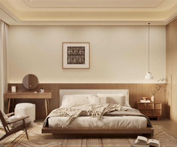 Wabi-sabi Style Bedroom-ID:855580097
