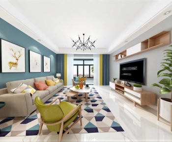 Nordic Style A Living Room-ID:716742992
