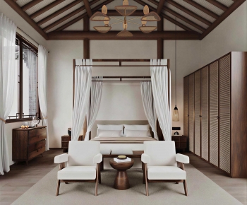 Wabi-sabi Style Bedroom-ID:614296912
