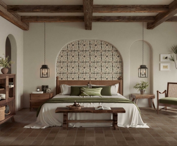 Wabi-sabi Style Bedroom-ID:879230547