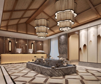 New Chinese Style Lobby Hall-ID:458786015