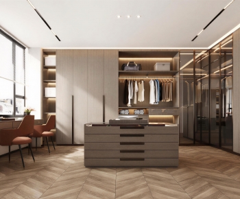 Modern Clothes Storage Area-ID:237679007