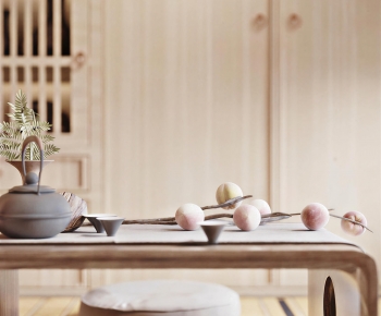 Japanese Style Tea Tables And Chairs-ID:649434091