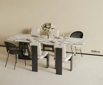 French Style Dining Table And Chairs-ID:389954097
