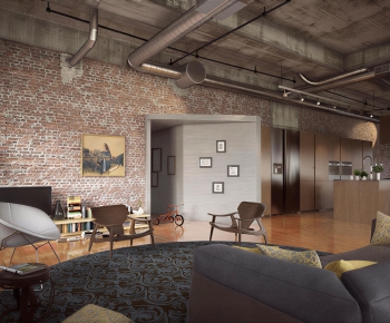 Industrial Style A Living Room-ID:388205056