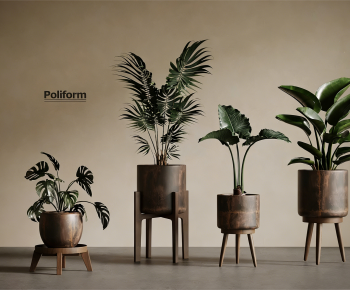 Modern Potted Green Plant-ID:110316993