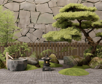 Japanese Style Courtyard/landscape-ID:621669356