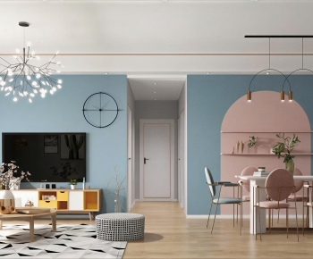 Nordic Style A Living Room-ID:389774086