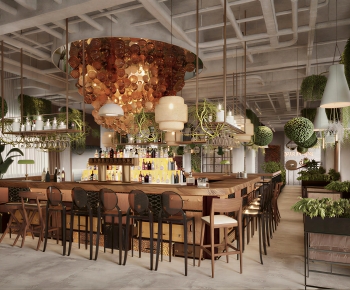 Industrial Style Dining Room-ID:827795983