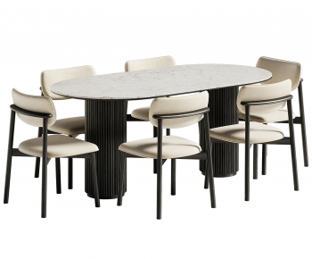 Modern Dining Table And Chairs-ID:439075951