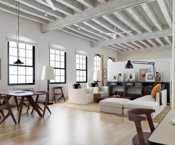 Industrial Style Dining Room-ID:222996958
