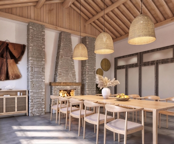 Wabi-sabi Style Dining Room-ID:634047039