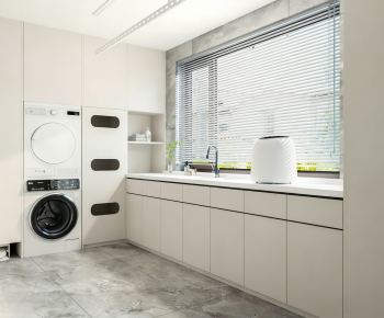 Modern Balcony Laundry Room-ID:811273107