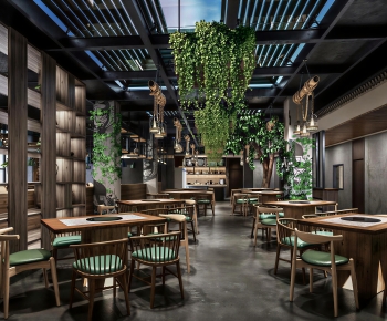 Industrial Style Dining Room-ID:924735077