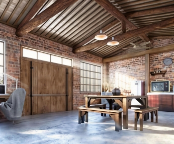Industrial Style Dining Room-ID:931430107